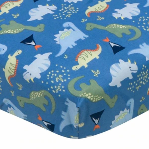 baby boys dino fitted crib sheet1