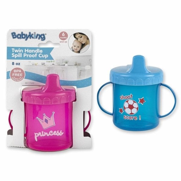 baby king twin handle spill proof cup