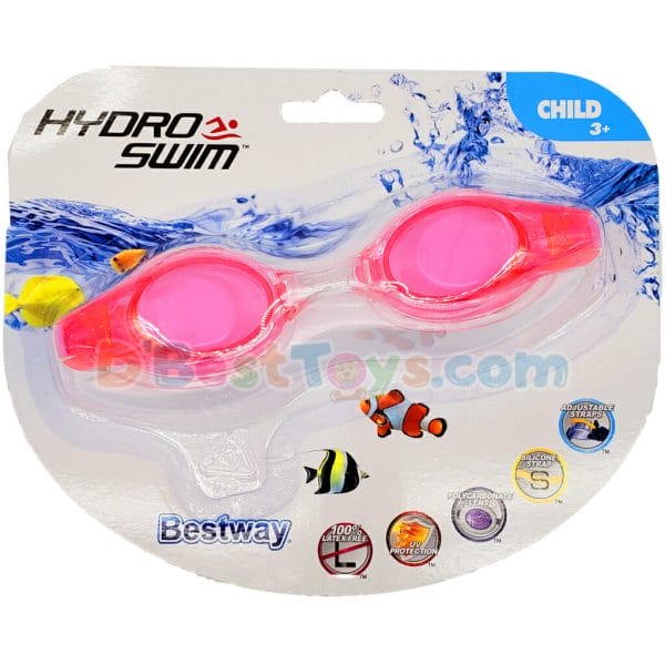 bestway hydro swim lil' wave kids swimming goggle pink
