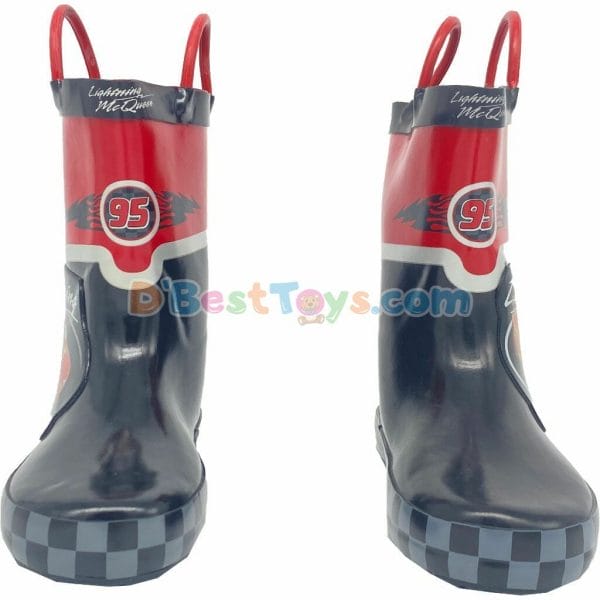 cars rain boots black and red (size 10)4