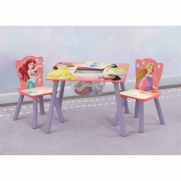delta children princess table and chair set with storage