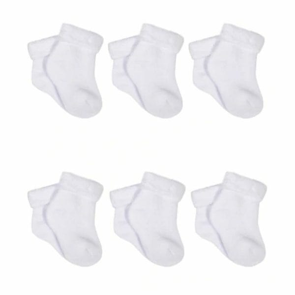 gerber 6 pack white wiggle proof® bootie socks