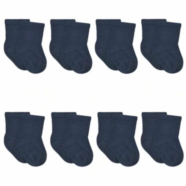 gerber 8 pack navy wiggle proof™ jersey crew socks