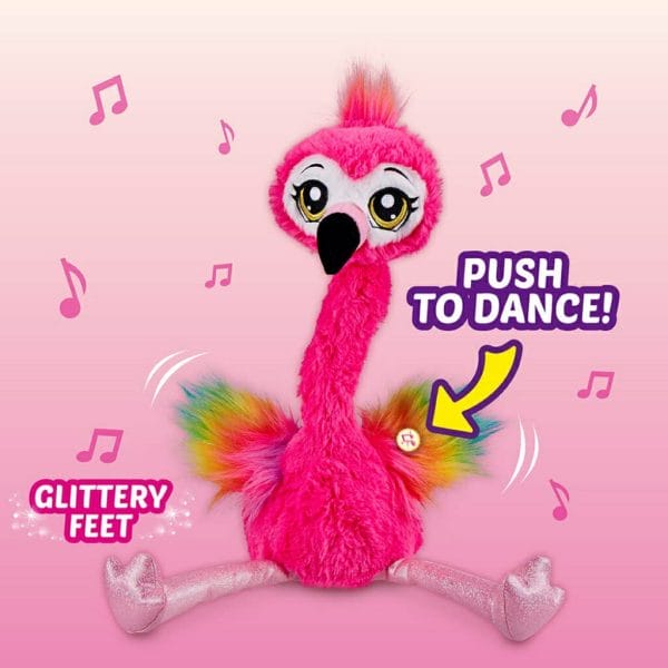 pets alive frankie the flamingo pink 15 interactive animal dancing plush with 3 songs (1)