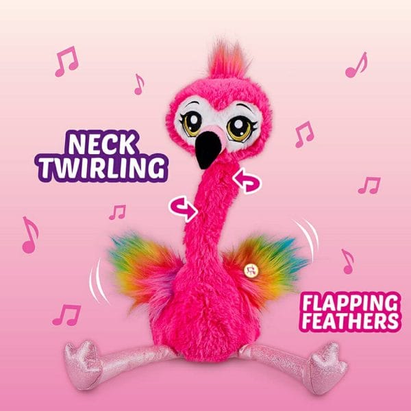 pets alive frankie the flamingo pink 15 interactive animal dancing plush with 3 songs (6)