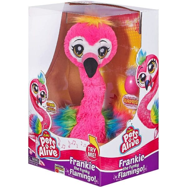 pets alive frankie the flamingo pink 15 interactive animal dancing plush with 3 songs (7)