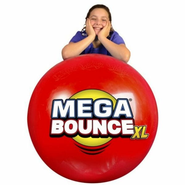 wicked mega bounce xl inflatable pvc bouncy ball (red)