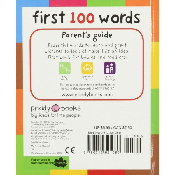 first 100 board book box set 3 books ,first 100 words, numbers colors shapes, and first 100 animals board book1