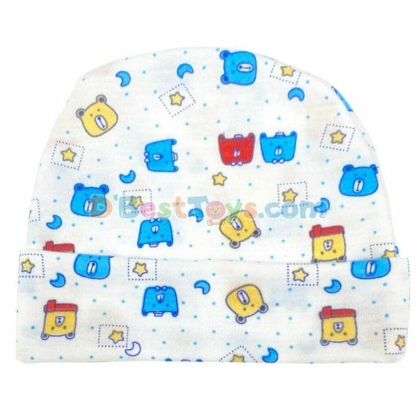 baby pattern cap blue bears