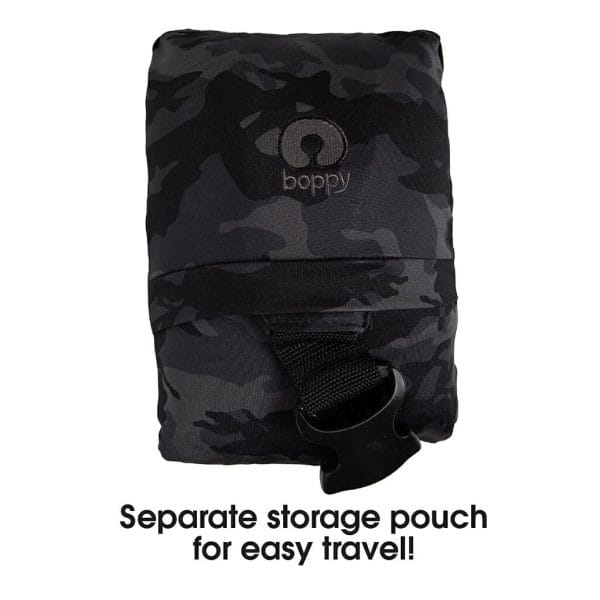 boppy baby carrier—comfyfit black camo with waist pocket4