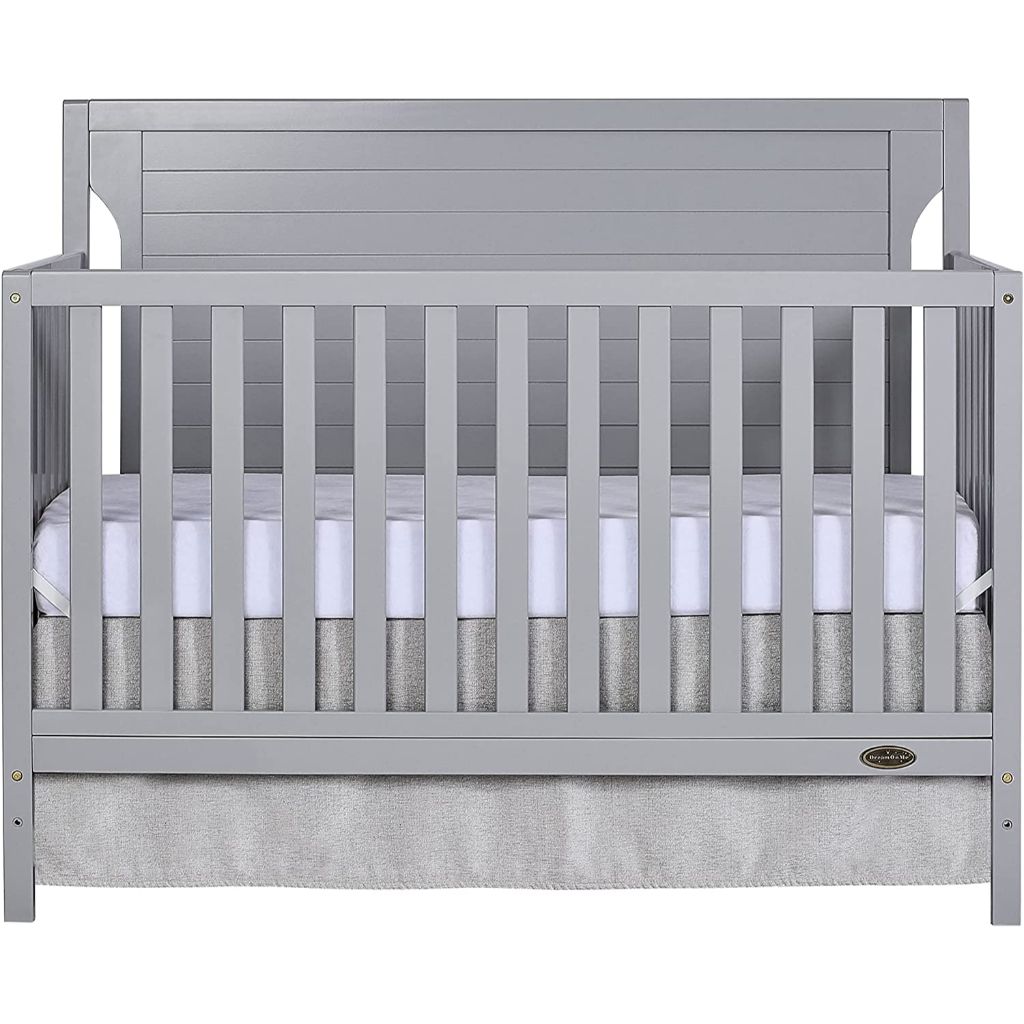 dream on me cape cod 5 in 1 convertible crib in pebble grey, greenguard gold certified , 50x30x44 inch2