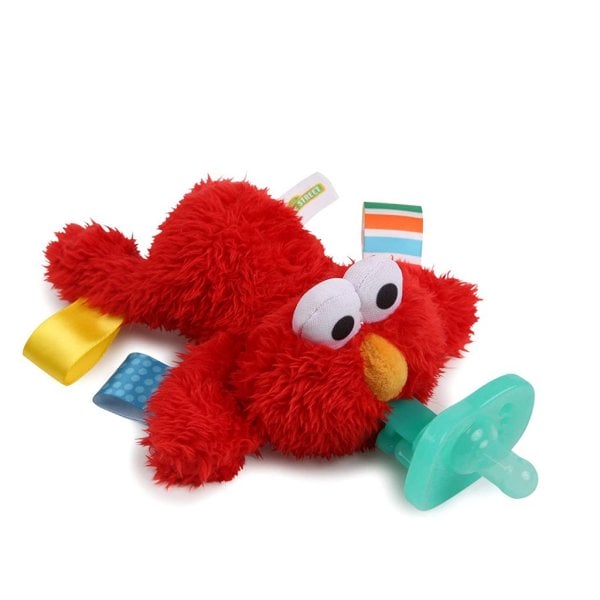 bright starts sesame street cozy coo soothing bpa free pacifier with plush toy
