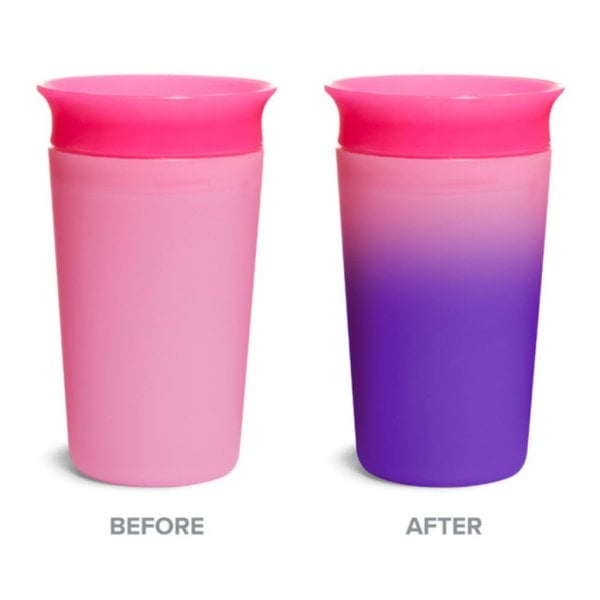 munchkin 9oz miracle 360 color changing cup pink & purple 2