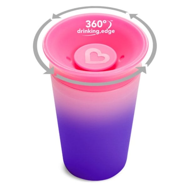 munchkin 9oz miracle 360 color changing cup pink & purple 3