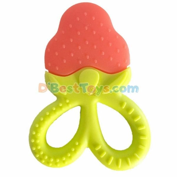 minitree multifunctional baby teether red strawberry