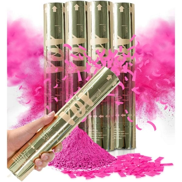 revealations gender reveal confetti powder cannon (pink)11