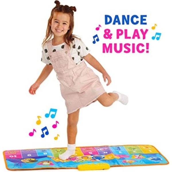 wowwee pinkfong baby shark official step & sing piano dance mat, multicolor3