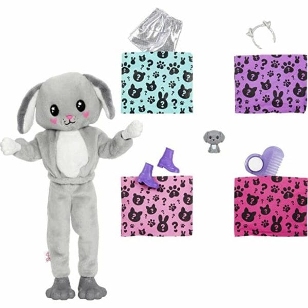 barbie cutie reveal dolls with animal plush costume & 10 surprises including mini pet & color change, gift for kids 3 years & older 3