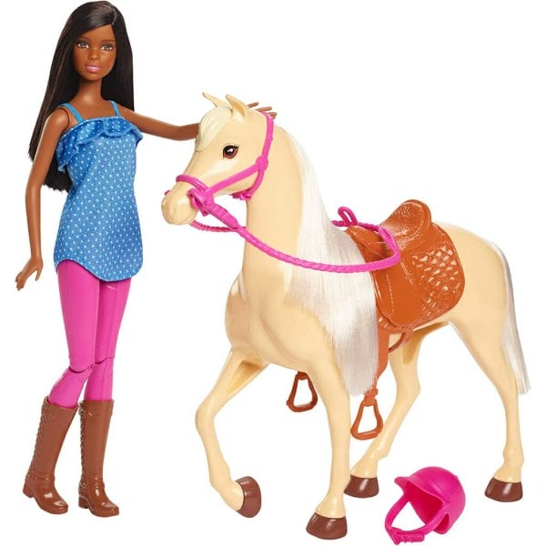 barbie doll with horse brunette1