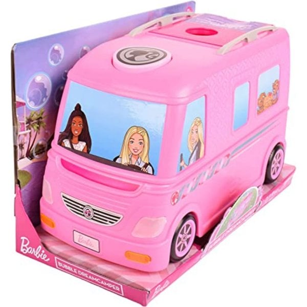 barbie dream camper bubble machine vehicle toy with lights and sounds for kids 1