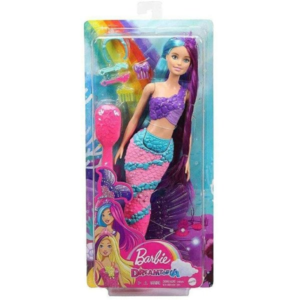barbie dreamtopia mermaid doll (13 inch) with extra long two tone fantasy hair1