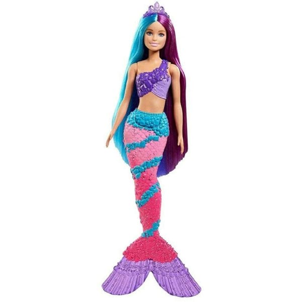 barbie dreamtopia mermaid doll (13 inch) with extra long two tone fantasy hair2