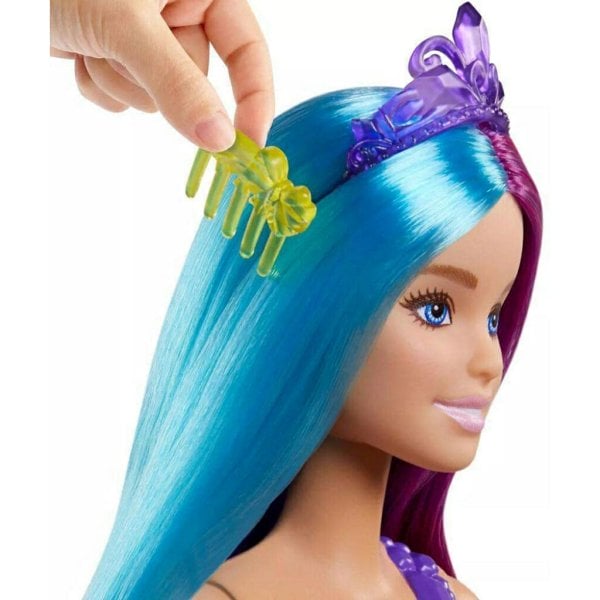 barbie dreamtopia mermaid doll (13 inch) with extra long two tone fantasy hair6