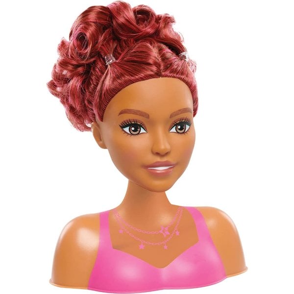 barbie small styling head, brown hair3