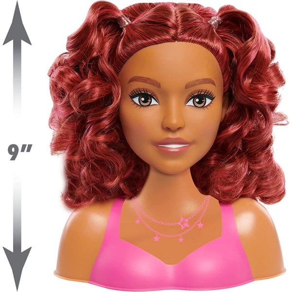 barbie small styling head, brown hair4