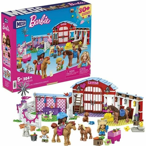 mega barbie horse stables building set 1