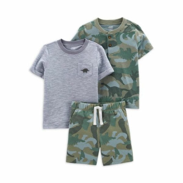 carter's child of mine baby and toddler boy henley, pocket t shirt, and shorts (1)