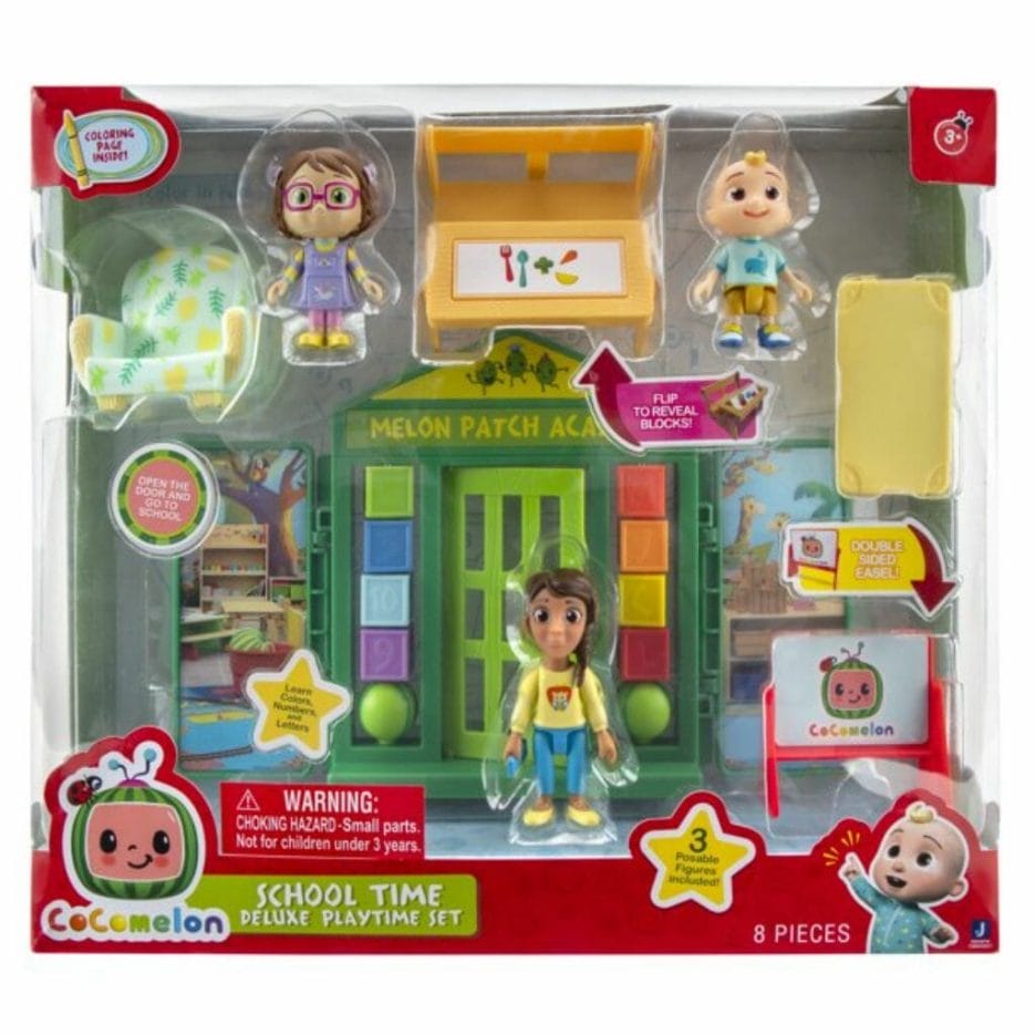 CoComelon School Time Deluxe Playtime Set - JJ, Bella, Ms. Appleberry the Teacher and 5