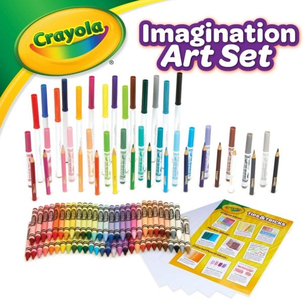 crayola imagination art coloring set, beginner child, 115 pieces1