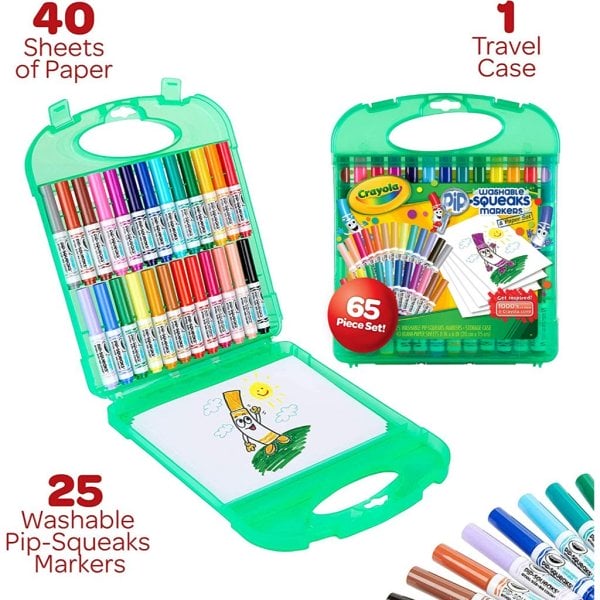 crayola pip squeaks marker set (65ct), washable markers for kids2