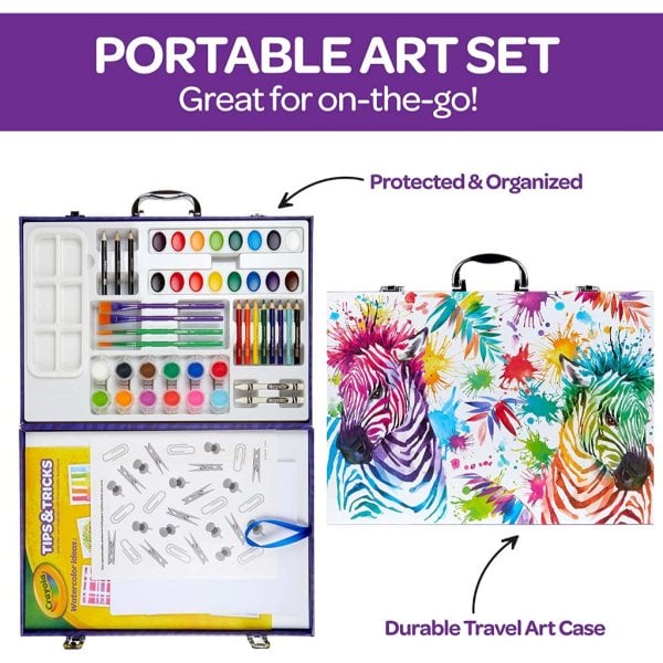 crayola table top easel & art kit (65 pcs), kids painting set3