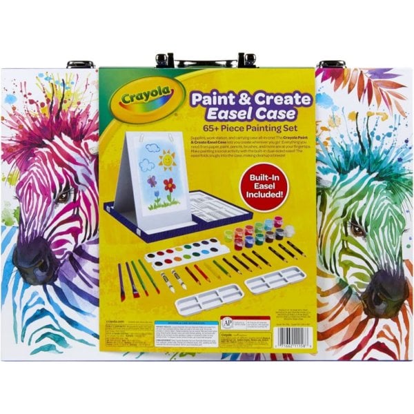crayola table top easel & art kit (65 pcs), kids painting set6