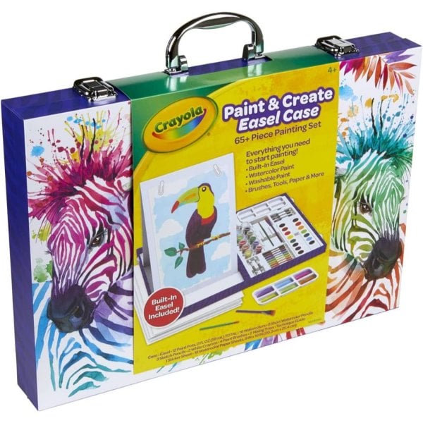 crayola table top easel & art kit (65 pcs), kids painting set7