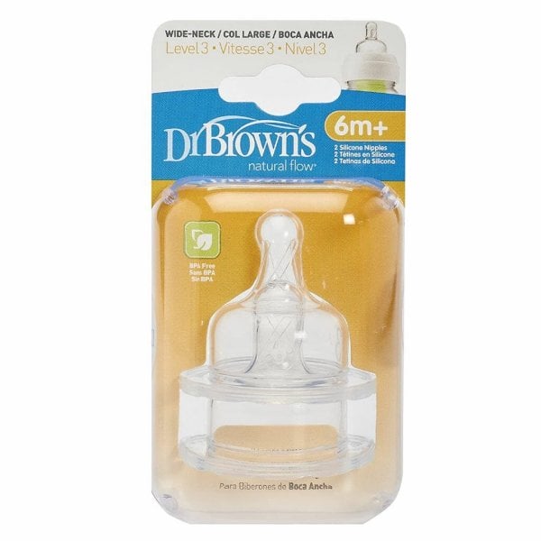 Dr. Brown's Level 3 (6m+) Wide Neck Silicone Options