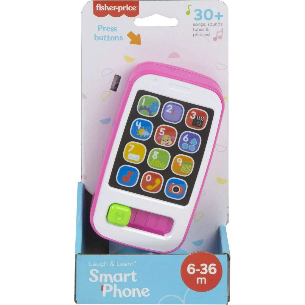 fisher price laugh & learn smart phone electronic baby learning toy with lights & sounds, pink3