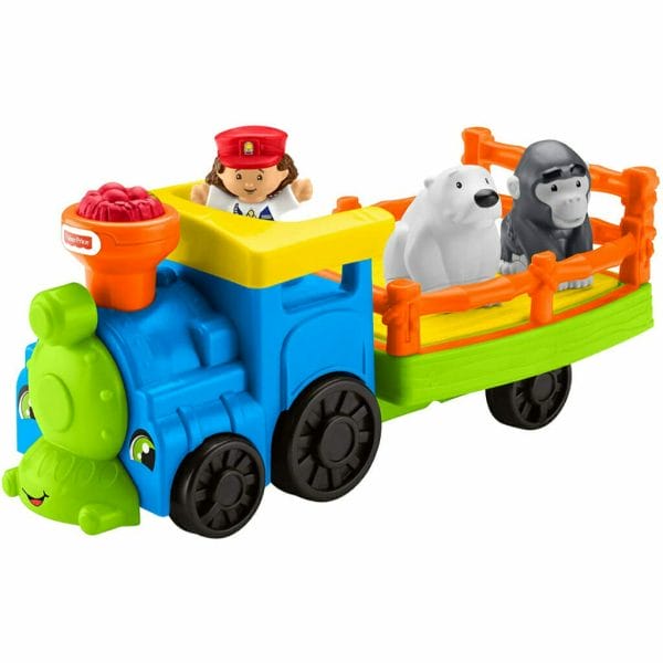 fisher price little people choo choo zoo train with conductor and 2 animals (4)