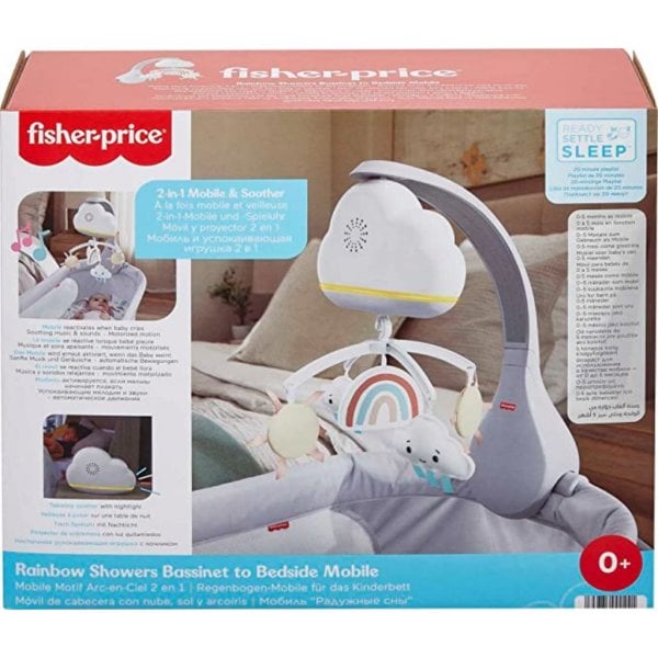 fisher price rainbow showers bassinet to bedside mobile 6