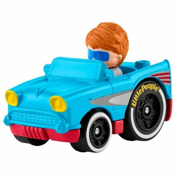 little people wheelies vehicle retro baby blue and red car (1)