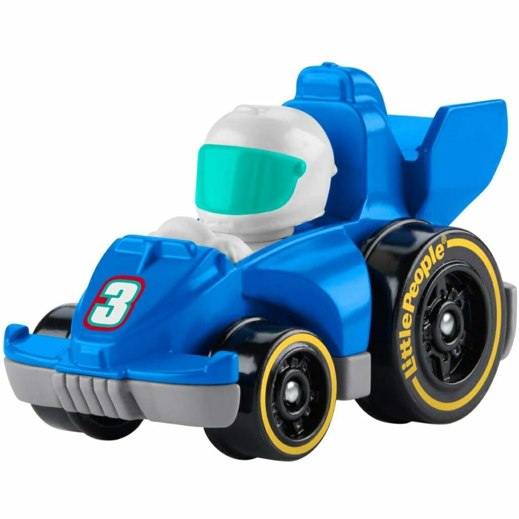 little people wheelies vehicle – blue grand prix race car (5)