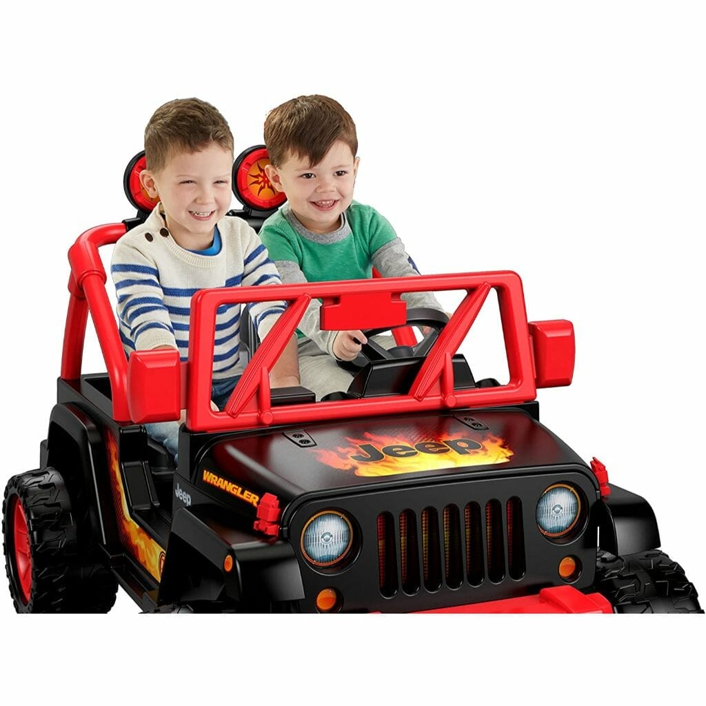 power wheels tough talking jeep wrangler powered vehicle toy