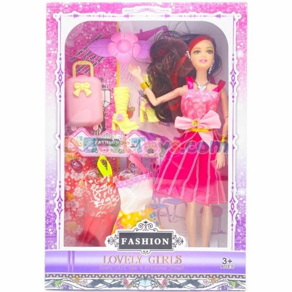 fashon lovely girls pink dress3