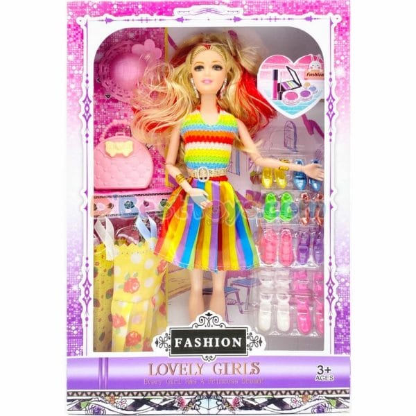 fashon lovely girls rainbow dress3