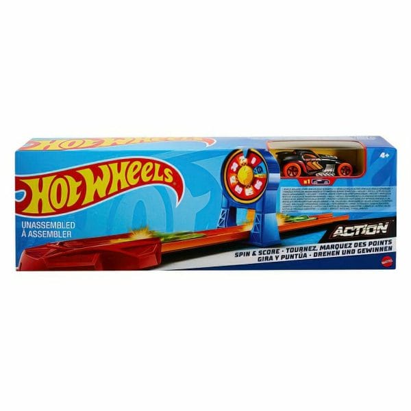 hot wheels action track spin & score with car