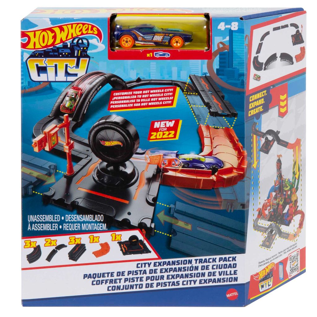 hot wheels city expansion track pack 10 piece set