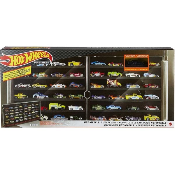 hot wheels display case with exclusive mercedes benz 190e 3