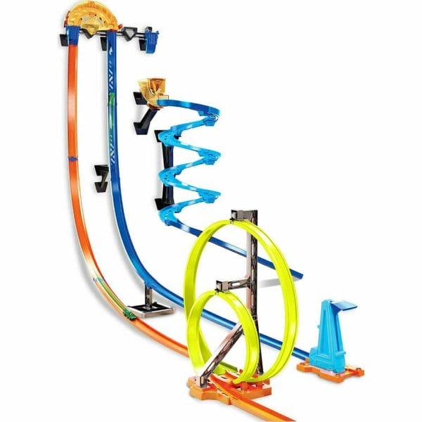 hot wheels track builder vertical launch set 50 inches high (3)